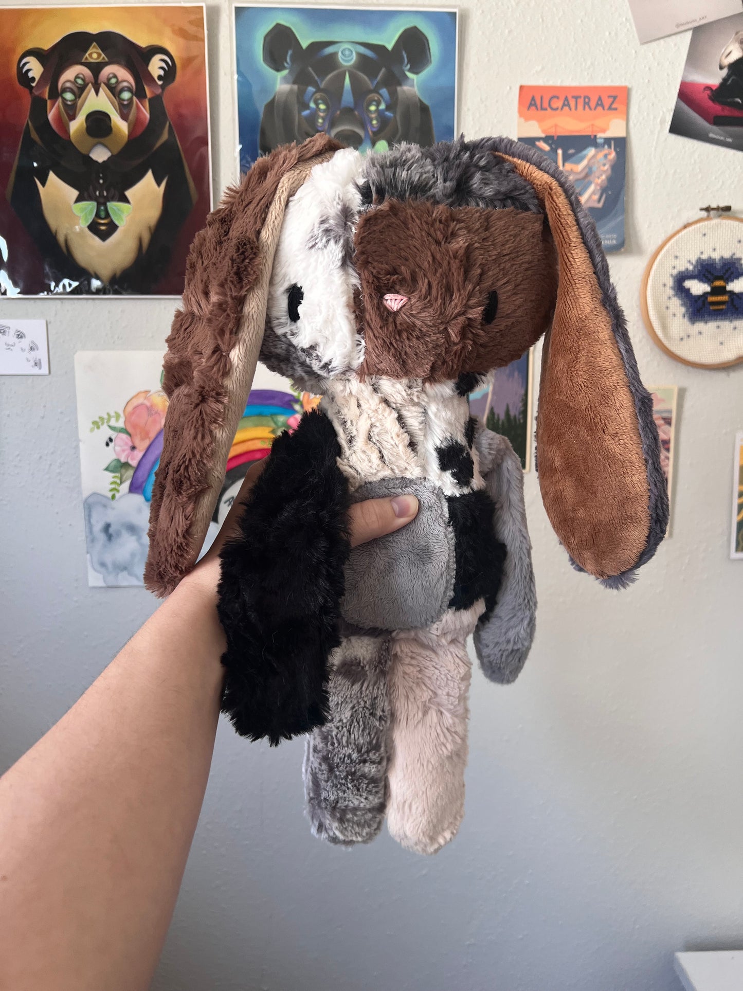 Cinna the Neutral Patchwork Bunny