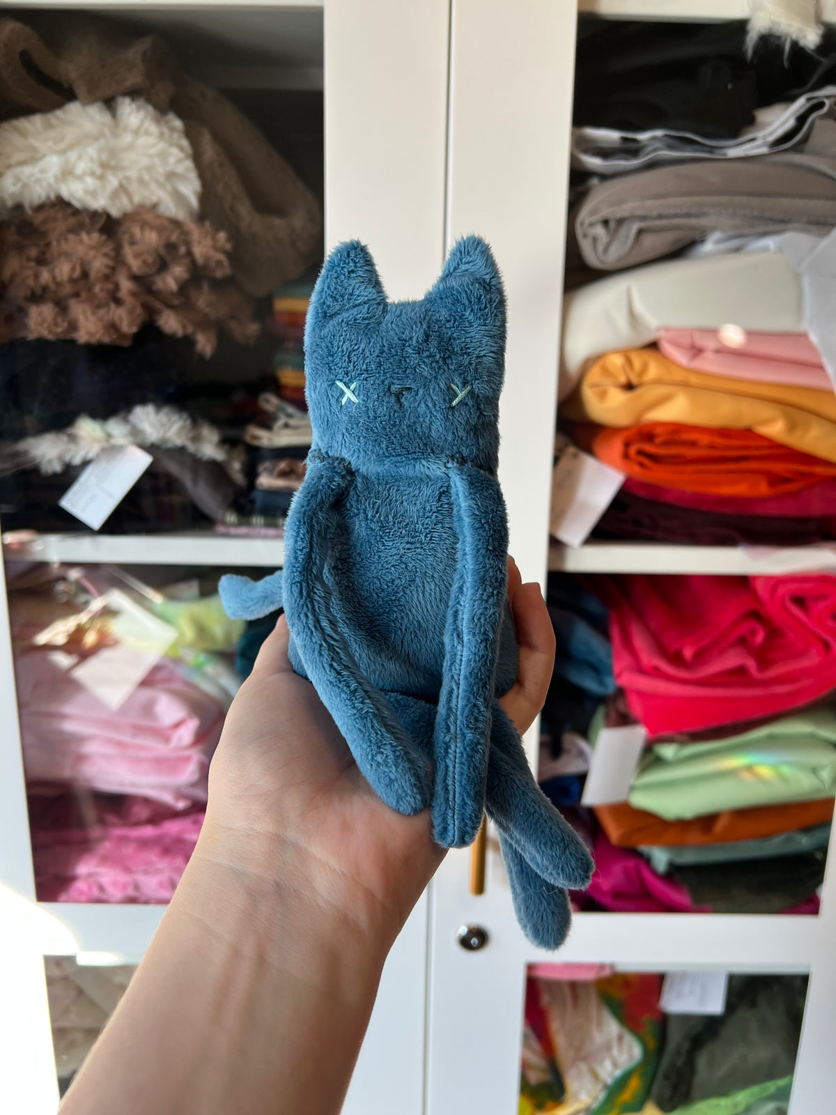 Blue Kitty Long Legs