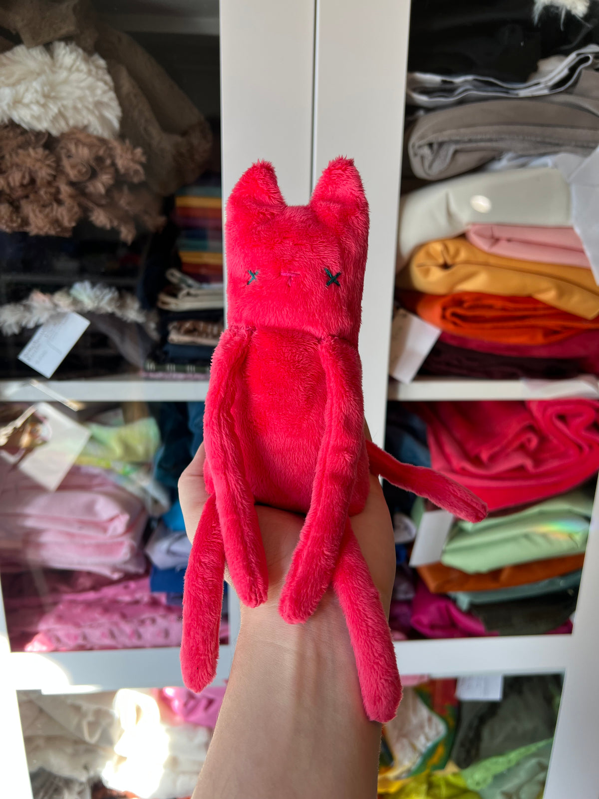 Neon Pink Kitty Long Legs